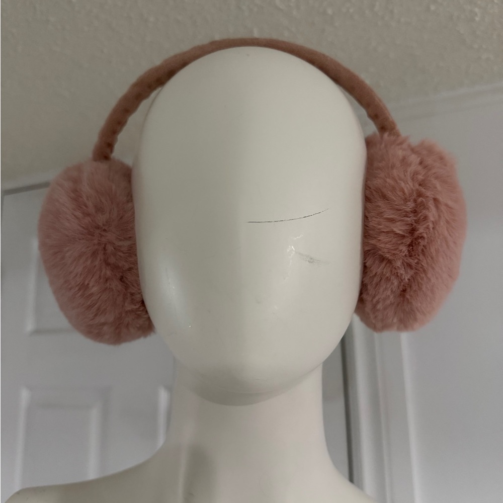 Vince Camuto Pink Fluffy Over-Ear Headphones